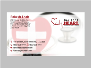 Business Card Design by INDIAN_Ashok for Bay Area Heart | Design: #3419580