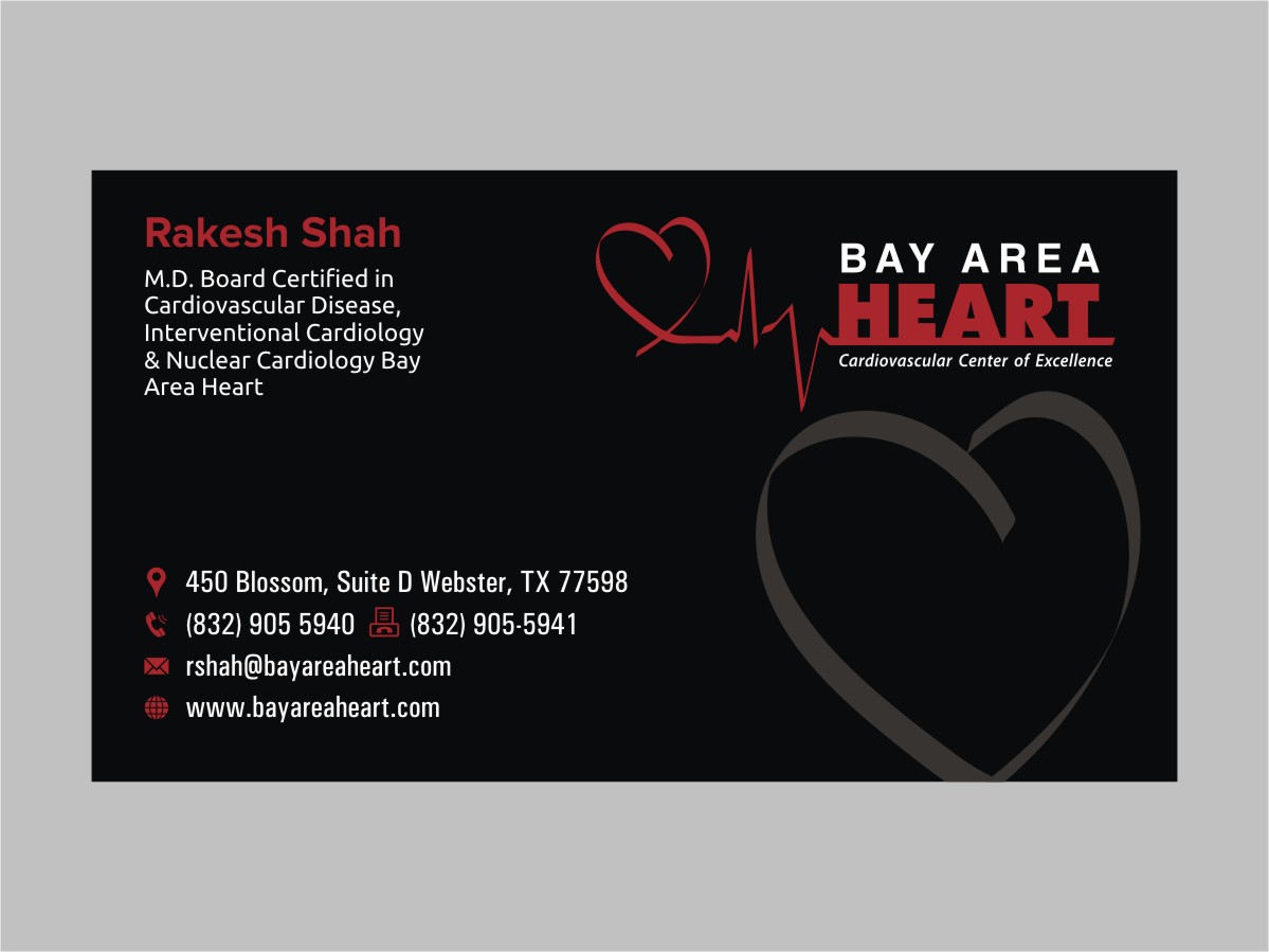 Business Card Design by INDIAN_Ashok for Bay Area Heart | Design #3419619