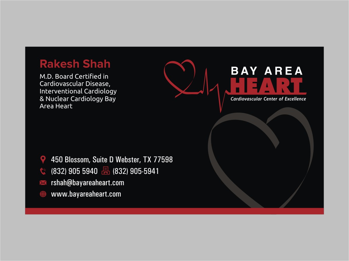 Business Card Design by INDIAN_Ashok for Bay Area Heart | Design #3419622