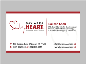 Business Card Design by INDIAN_Ashok for Bay Area Heart | Design: #3419670