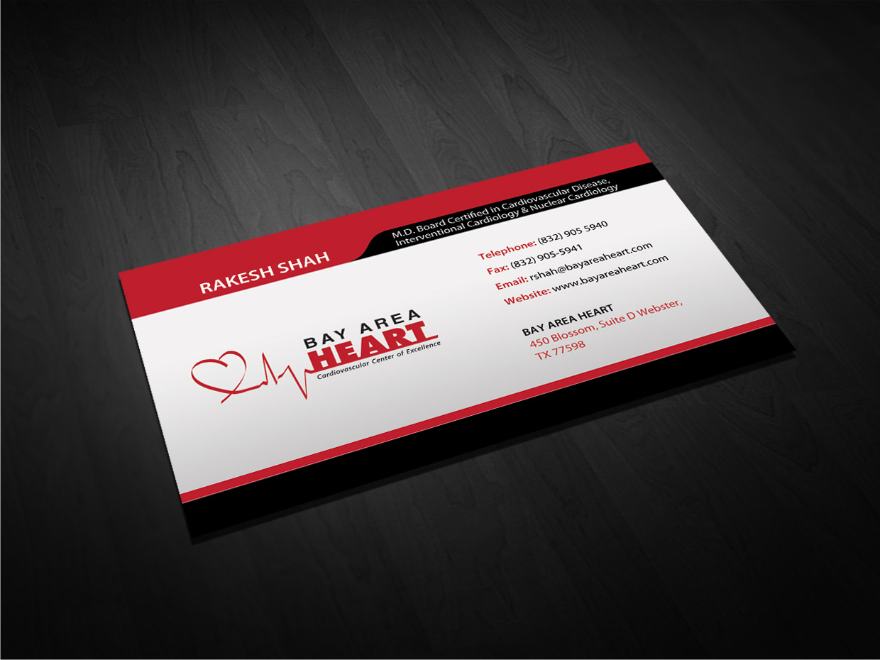 Business Card Design by Sarah Haroon for Bay Area Heart | Design #3422111