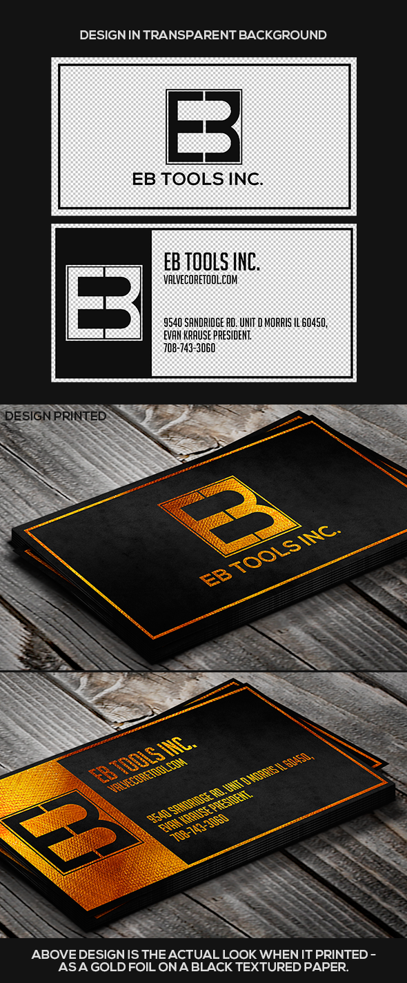 Business Card Design by aezacfabian for EB Tools Inc. | Design #3448993