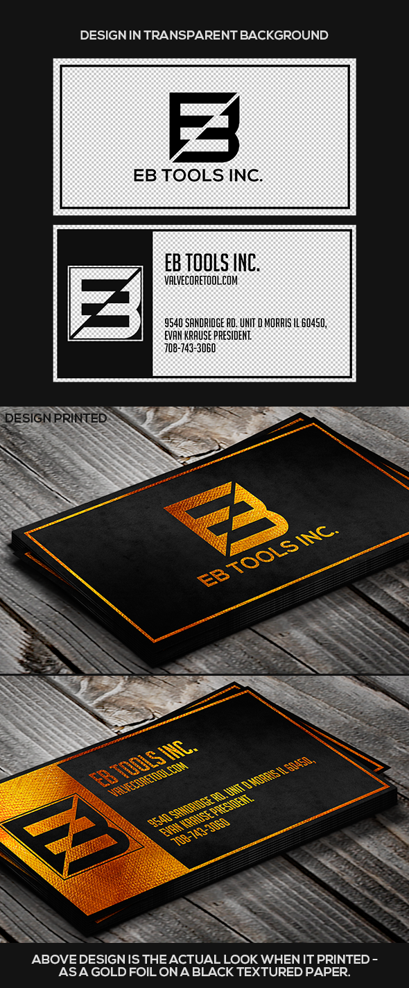 Visitenkarten-Design von aezacfabian für EB Tools Inc. | Design #3478353