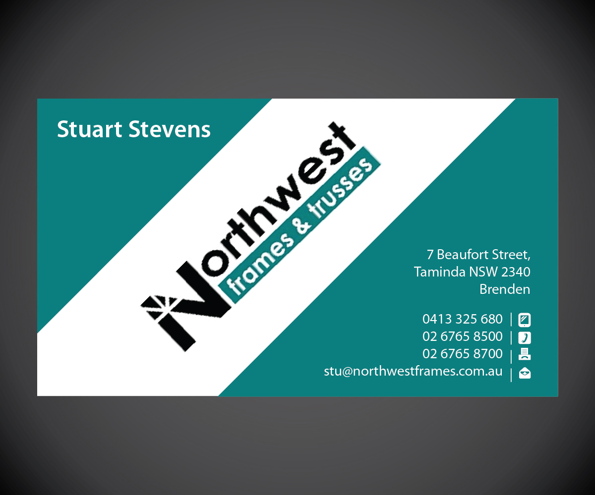 Business Card Design by joliau for Northwest Frames and Trusses | Design #3421211