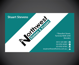 Business Card Design by joliau for Northwest Frames and Trusses | Design: #3421211