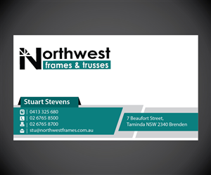 Business Card Design by joliau for Northwest Frames and Trusses | Design: #3421221