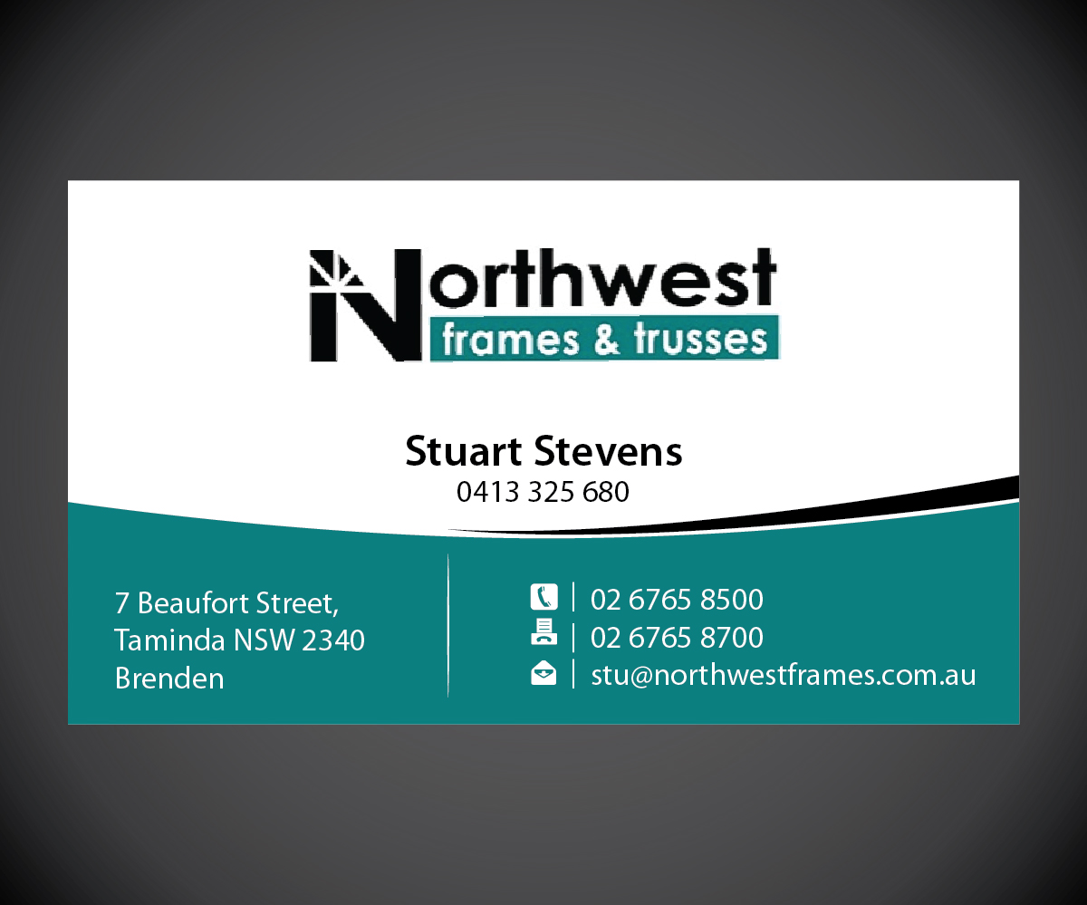 Business Card Design by joliau for Northwest Frames and Trusses | Design #3421232