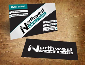 Business Card Design by Sandy1155 for Northwest Frames and Trusses | Design: #3423426