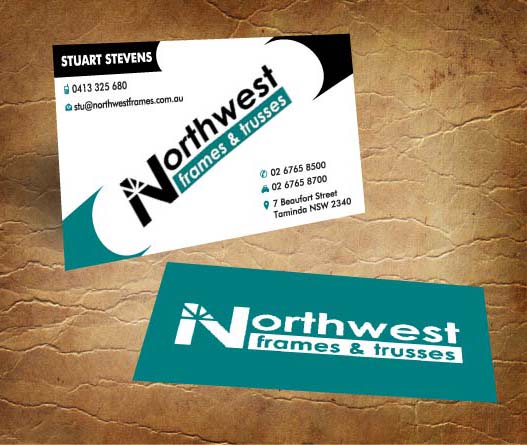 Business Card Design by Sandy1155 for Northwest Frames and Trusses | Design #3423430