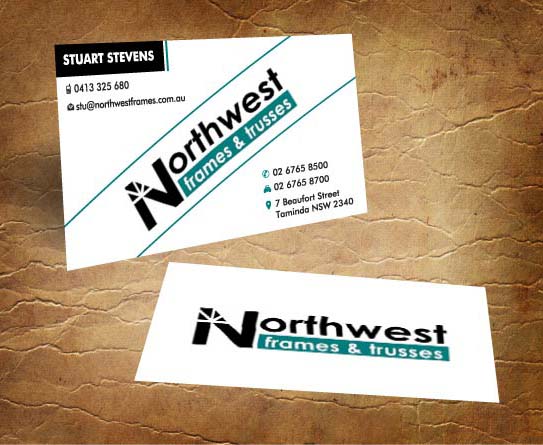 Business Card Design by Sandy1155 for Northwest Frames and Trusses | Design #3423434