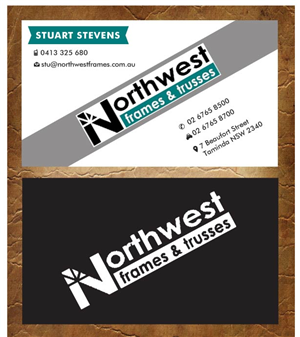 Business Card Design by Sandy1155 for Northwest Frames and Trusses | Design: #3429259