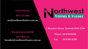 Business Card Design by totemtechnologies sivakasi for Northwest Frames and Trusses | Design #3419454