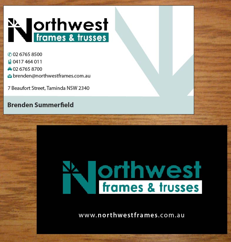 Design de Carte de Visite par Joy16589 pour Northwest Frames and Trusses | Design #3421242