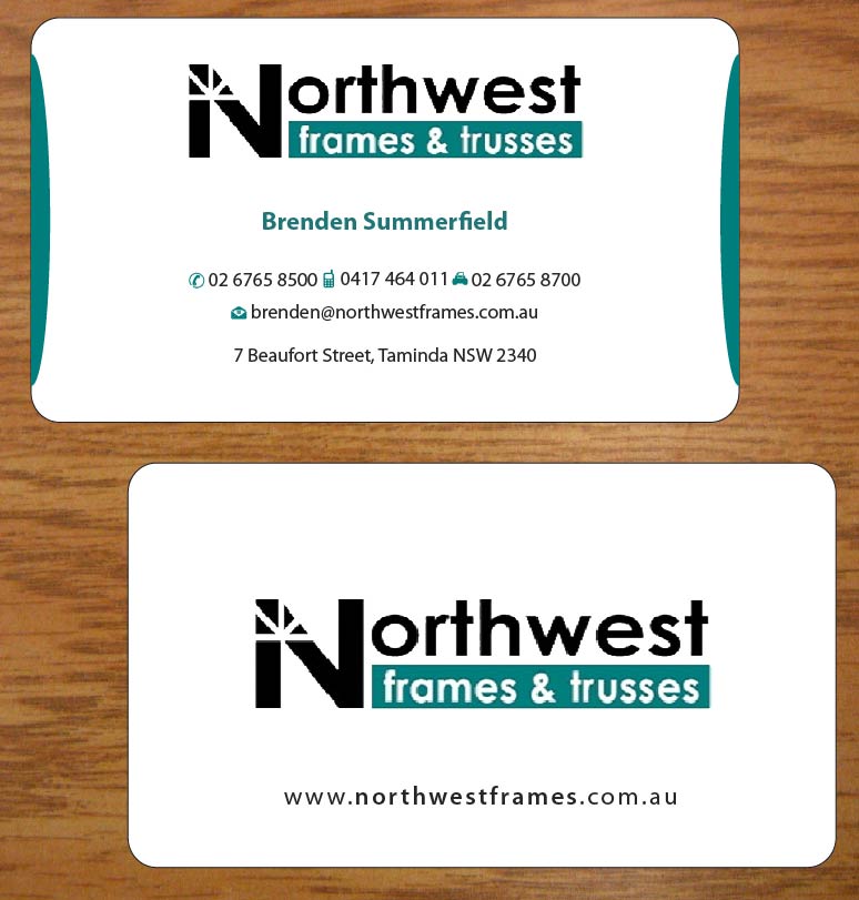 Visitenkarten-Design von Joy16589 für Northwest Frames and Trusses | Design #3421281