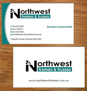 Diseño de Tarjeta de Presentación por Joy16589 para Northwest Frames and Trusses | Diseño: #3421303