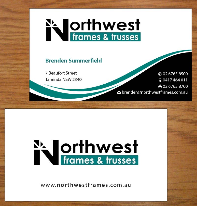 Visitenkarten-Design von Joy16589 für Northwest Frames and Trusses | Design #3421363