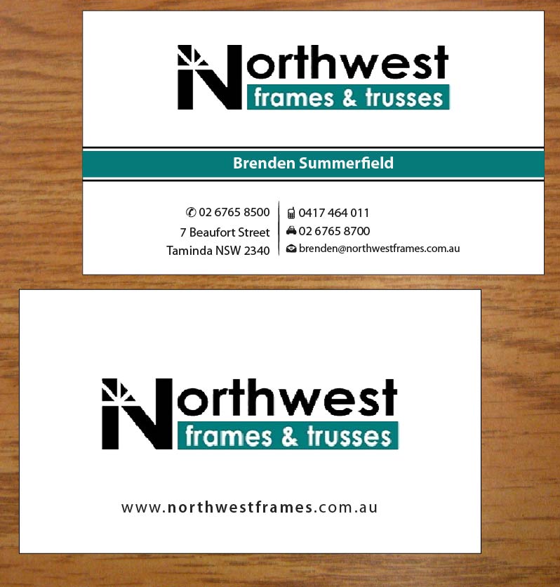 Visitenkarten-Design von Joy16589 für Northwest Frames and Trusses | Design #3421391