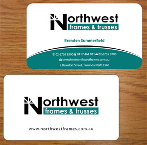 Diseño de Tarjeta de Presentación por Joy16589 para Northwest Frames and Trusses | Diseño: #3421403
