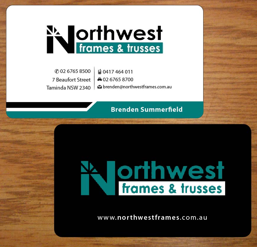 Design de Carte de Visite par Joy16589 pour Northwest Frames and Trusses | Design #3421430