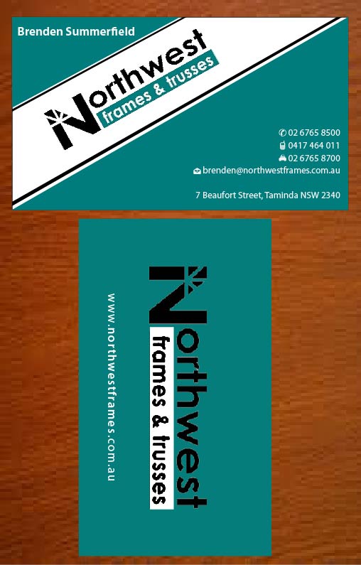 Design de Carte de Visite par Joy16589 pour Northwest Frames and Trusses | Design #3427273