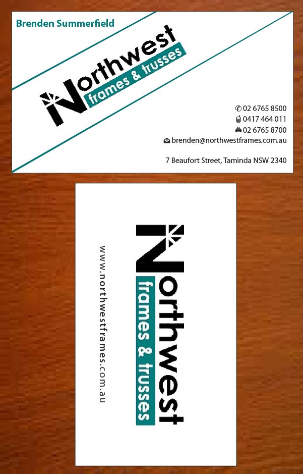 Visitenkarten-Design von Joy16589 für Northwest Frames and Trusses | Design #3427277