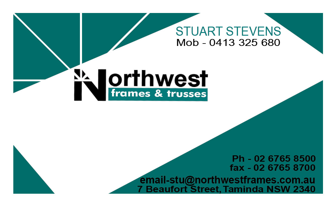 Business Card Design by vishvakarmain for Northwest Frames and Trusses | Design #3424101