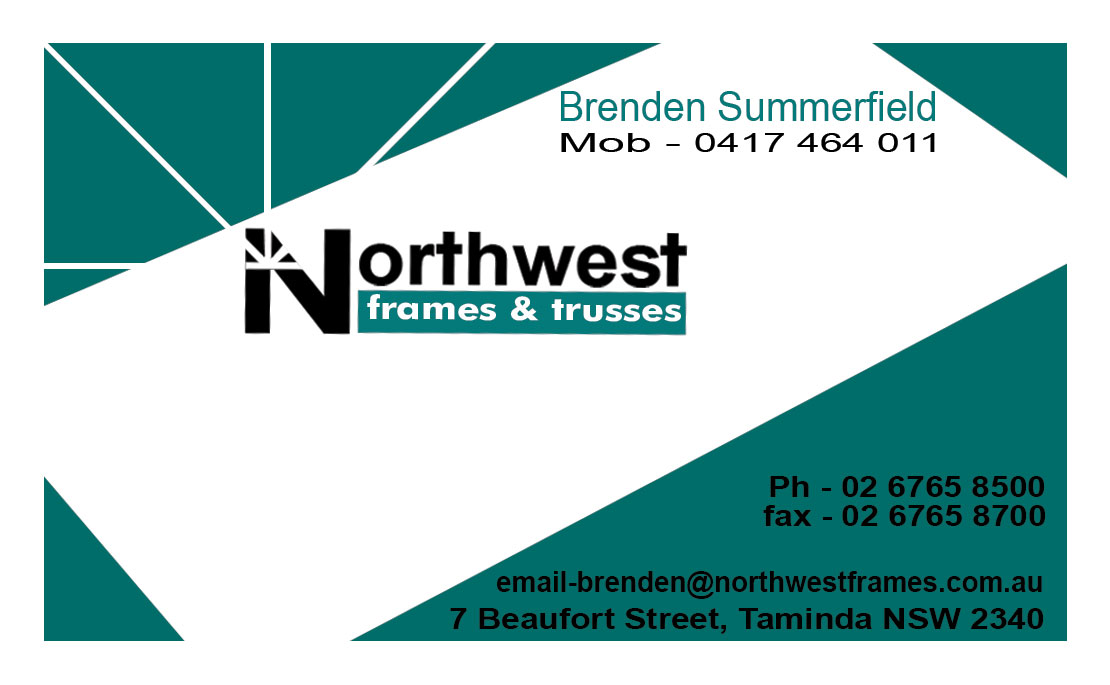 Business Card Design by vishvakarmain for Northwest Frames and Trusses | Design #3424103