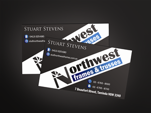 Business Card Design by mairamantar for Northwest Frames and Trusses | Design #3417078