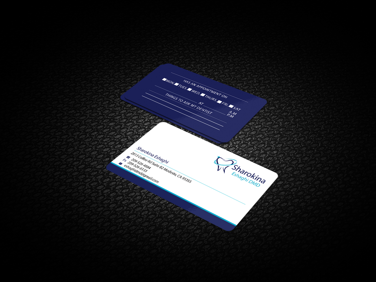 Business Card Design by Harshan for Sharokina Eshaghi DMD Inc. | Design #3466478