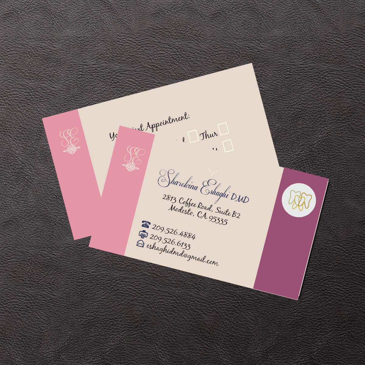 Business Card Design by Venus L. Penaflor for Sharokina Eshaghi DMD Inc. | Design #3454502