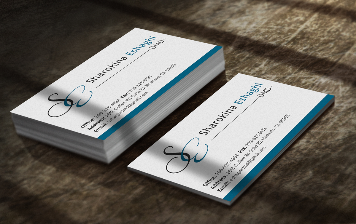 Business Card Design by Ethien for Sharokina Eshaghi DMD Inc. | Design #3440387