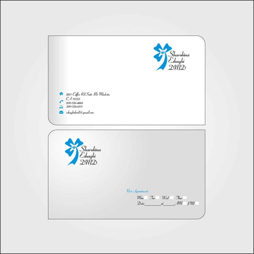 Business Card Design by MTu for Sharokina Eshaghi DMD Inc. | Design #3449583