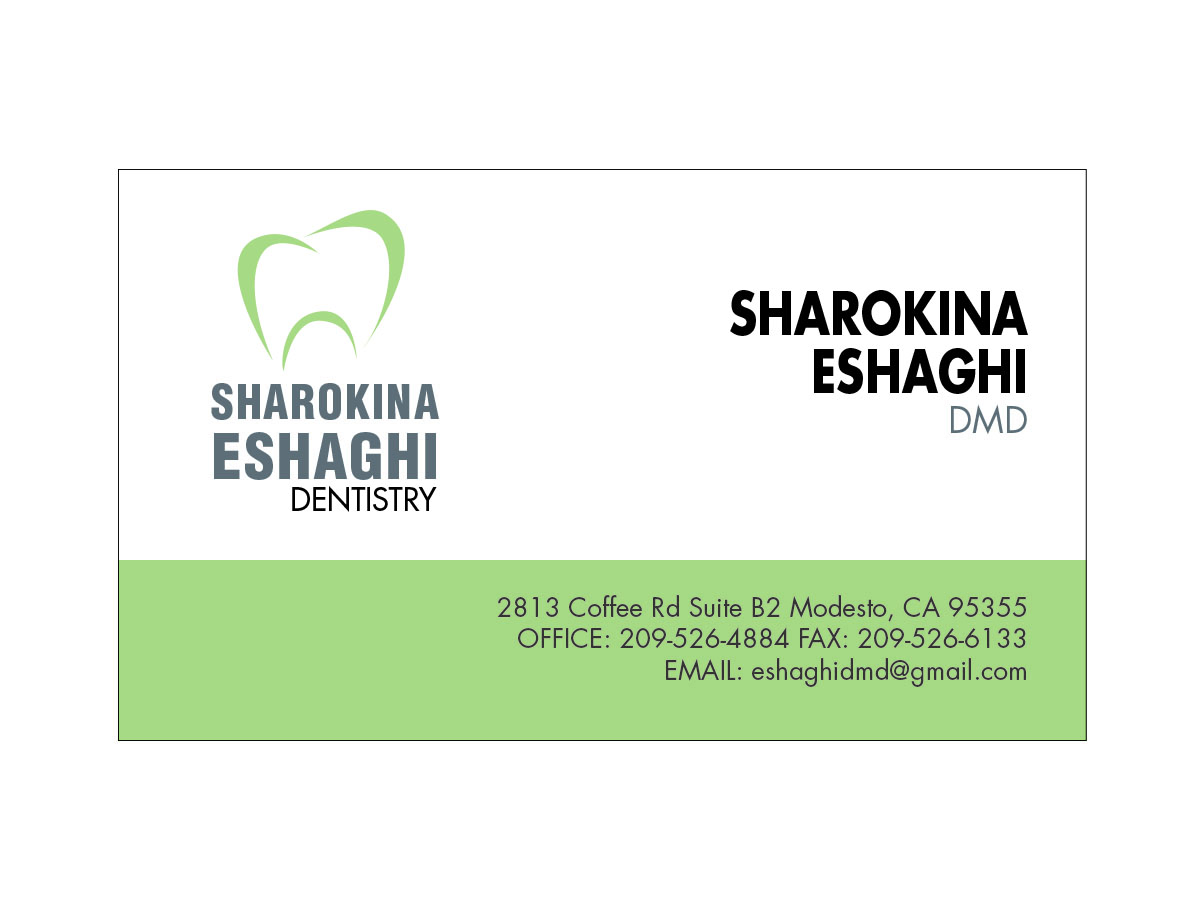 Diseño de Tarjeta de Presentación por WittyDogDesignsLLC para Sharokina Eshaghi DMD Inc. | Diseño #3446568