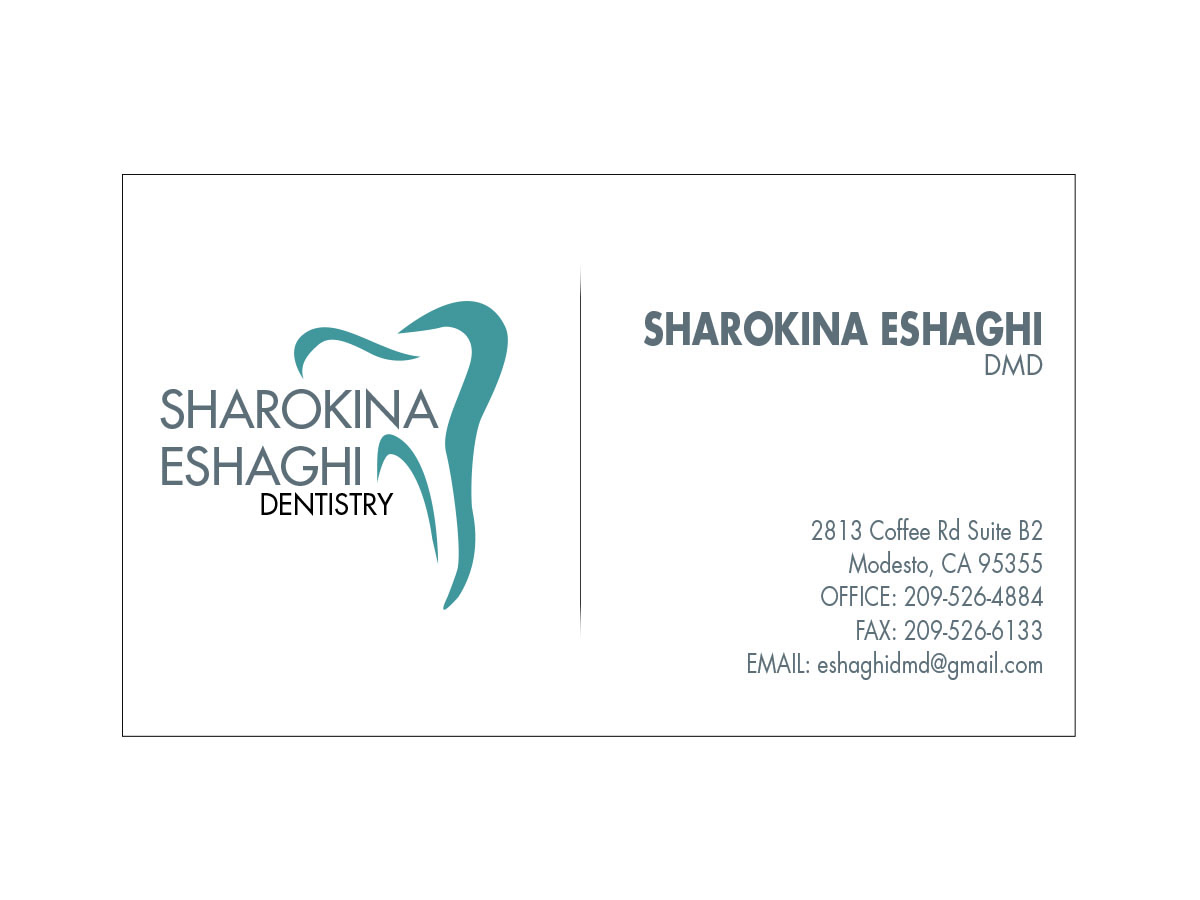 Diseño de Tarjeta de Presentación por WittyDogDesignsLLC para Sharokina Eshaghi DMD Inc. | Diseño #3446597