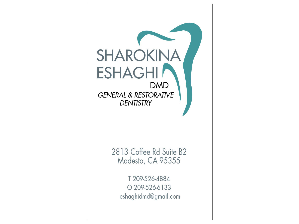 Business Card Design by WittyDogDesignsLLC for Sharokina Eshaghi DMD Inc. | Design #3459205