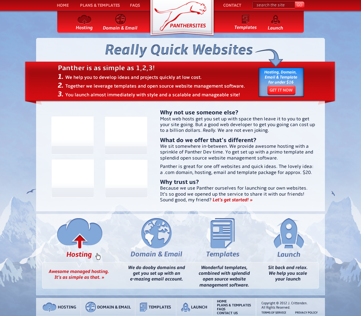 Web Design by J.Crittenden for this project | Design #844066