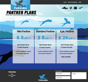 Cloud Hosting Startup, and Panthers! | Web Design par Phenex Designs