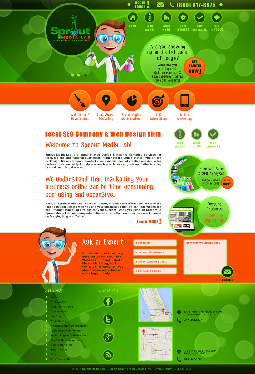 Wordpress Design by Vicky Galmarini for Sprout Media Lab | Design #3472938