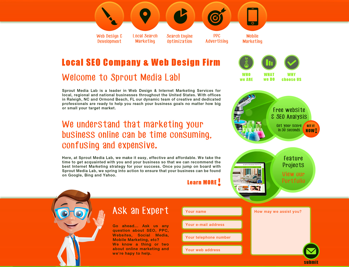 Wordpress Design by Vicky Galmarini for Sprout Media Lab | Design #3472943