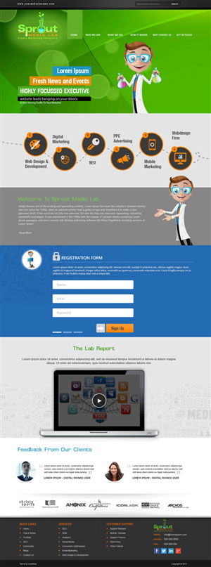 Diseño Wordpress por webxvision para Sprout Media Lab | Diseño #3478601