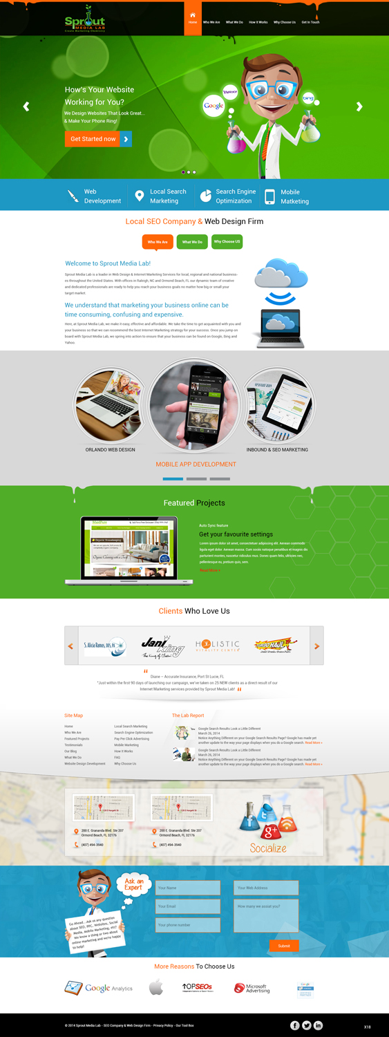 Diseño Wordpress por pb para Sprout Media Lab | Diseño #3438554