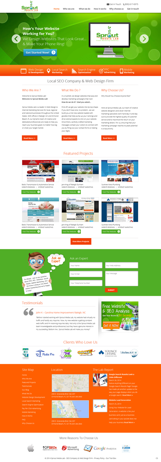 Diseño Wordpress por pb para Sprout Media Lab | Diseño #3445281