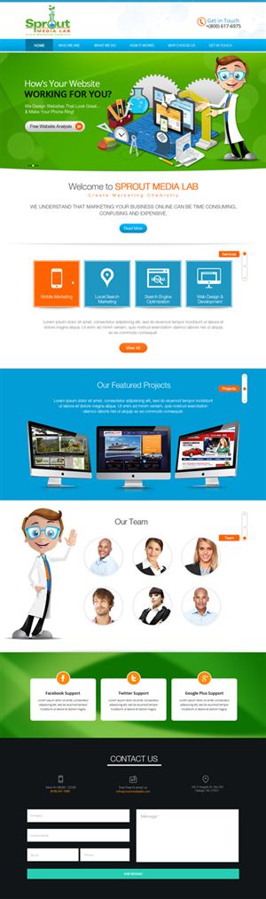 Design Wordpress par OM pour Sprout Media Lab | Design : #3458775
