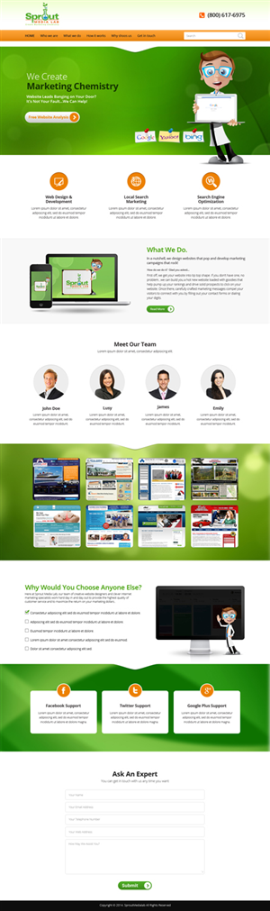 Design Wordpress par OM pour Sprout Media Lab | Design : #3458780