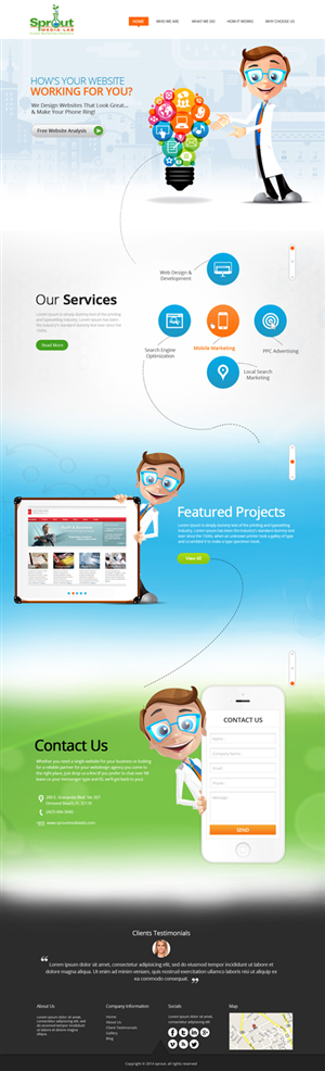 Design Wordpress par OM pour Sprout Media Lab | Design : #3464876