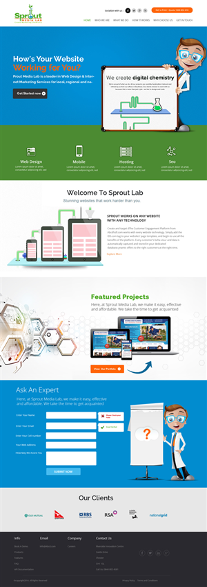 Design Wordpress par OM pour Sprout Media Lab | Design : #3466077