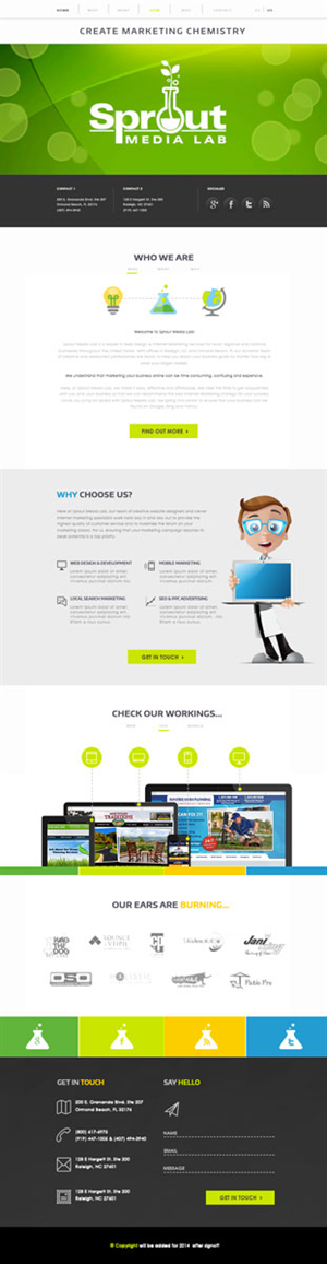 Diseño Wordpress por Scarletta para Sprout Media Lab | Diseño #3458215