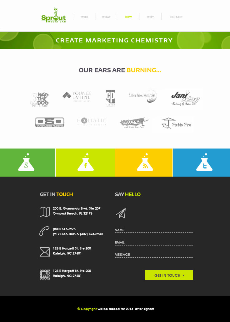 WordPress-Design von Scarletta für Sprout Media Lab | Design #3458223