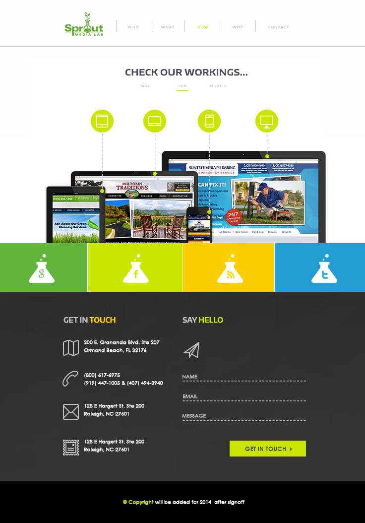 Design Wordpress par Scarletta pour Sprout Media Lab | Design #3458225
