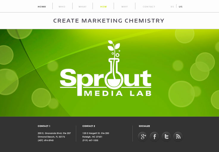 Wordpress Design by Scarletta for Sprout Media Lab | Design #3458233